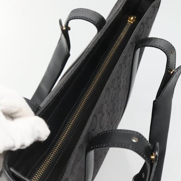 CELINE C Macadam Canvas Tote Bag Black Gold - Picture 6 of 12